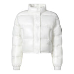Save The Duck Giubbino tinta unita con Zip Bianco per Bambina J31326G BIANCO SAVE THE DUCK 