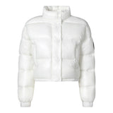 Save The Duck Giubbino tinta unita con Zip Bianco per Bambina J31326G BIANCO SAVE THE DUCK 