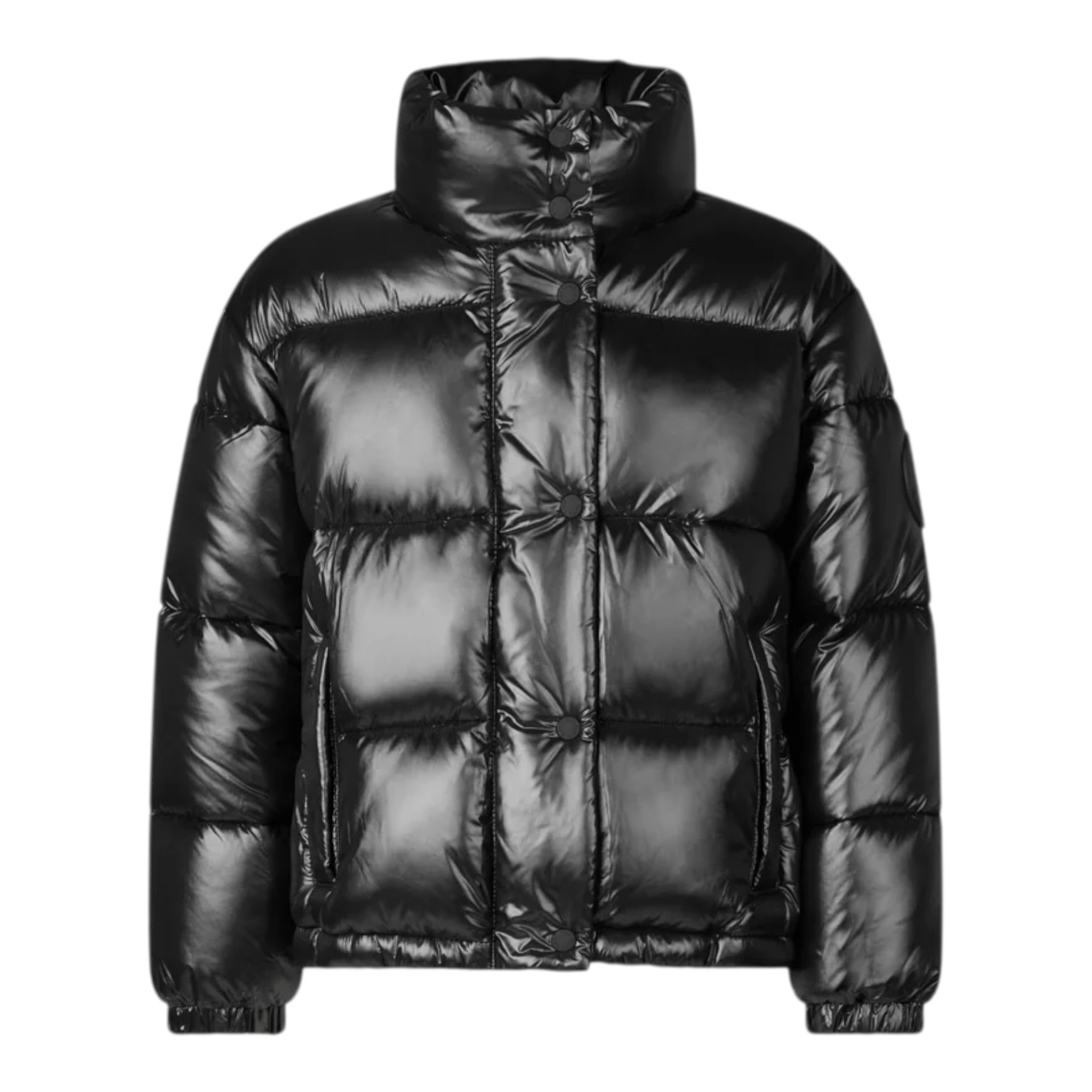 Save The Duck Giubbino tinta unita con Colletto Nero per Bambina J31326GLOVE21 NERO SAVE THE DUCK 