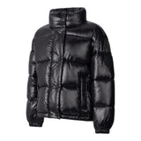 Save The Duck Giubbino tinta unita con Colletto Nero per Bambina J31326GLOVE21 NERO SAVE THE DUCK 