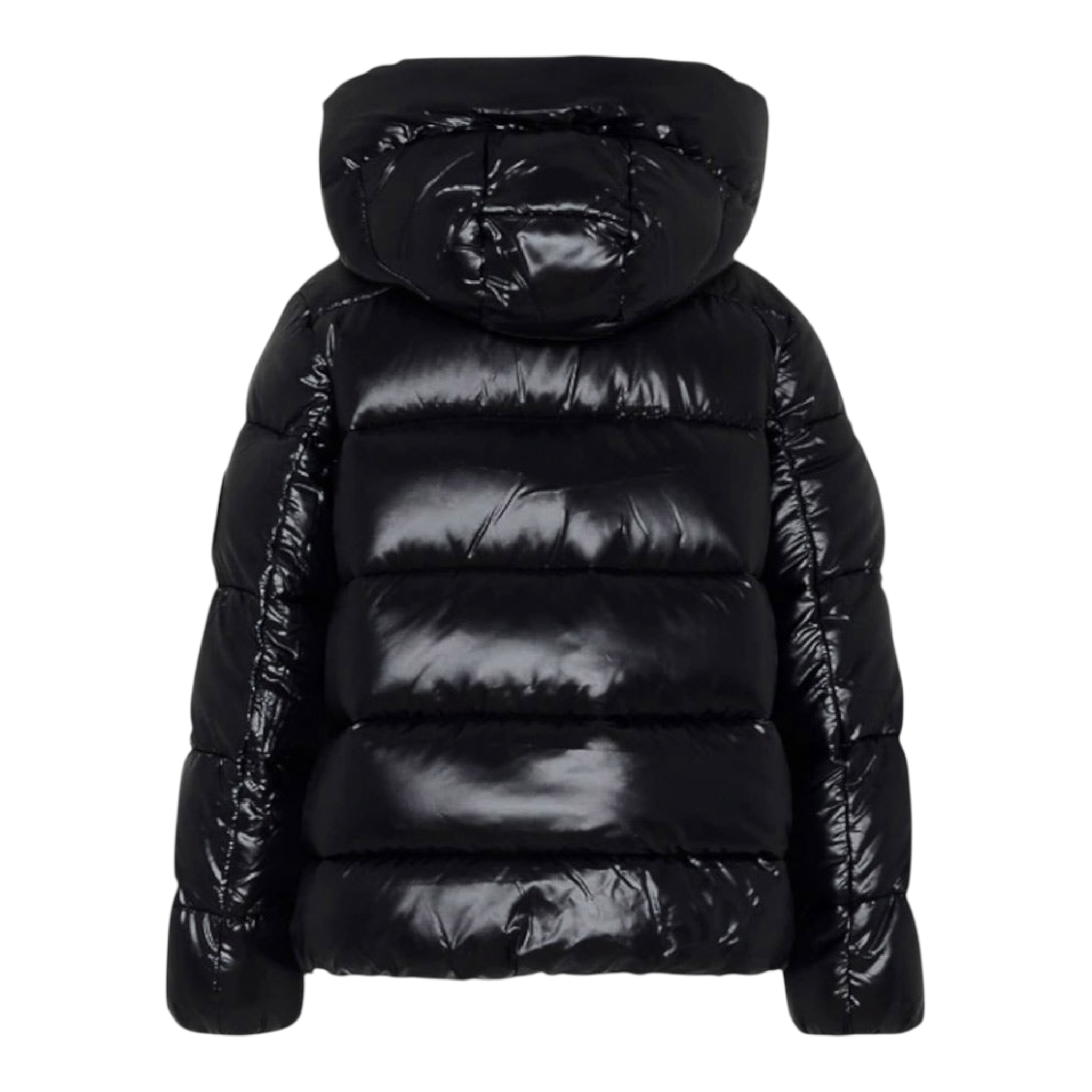 Save The Duck Giubbino tinta unita con Zip E Cappuccio Nero per Bambina J31989GX NERO SAVE THE DUCK 