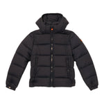 Save The Duck Giubbino tinta unita con Cappuccio Nero per Bambino J35560BJ NERO SAVE THE DUCK 