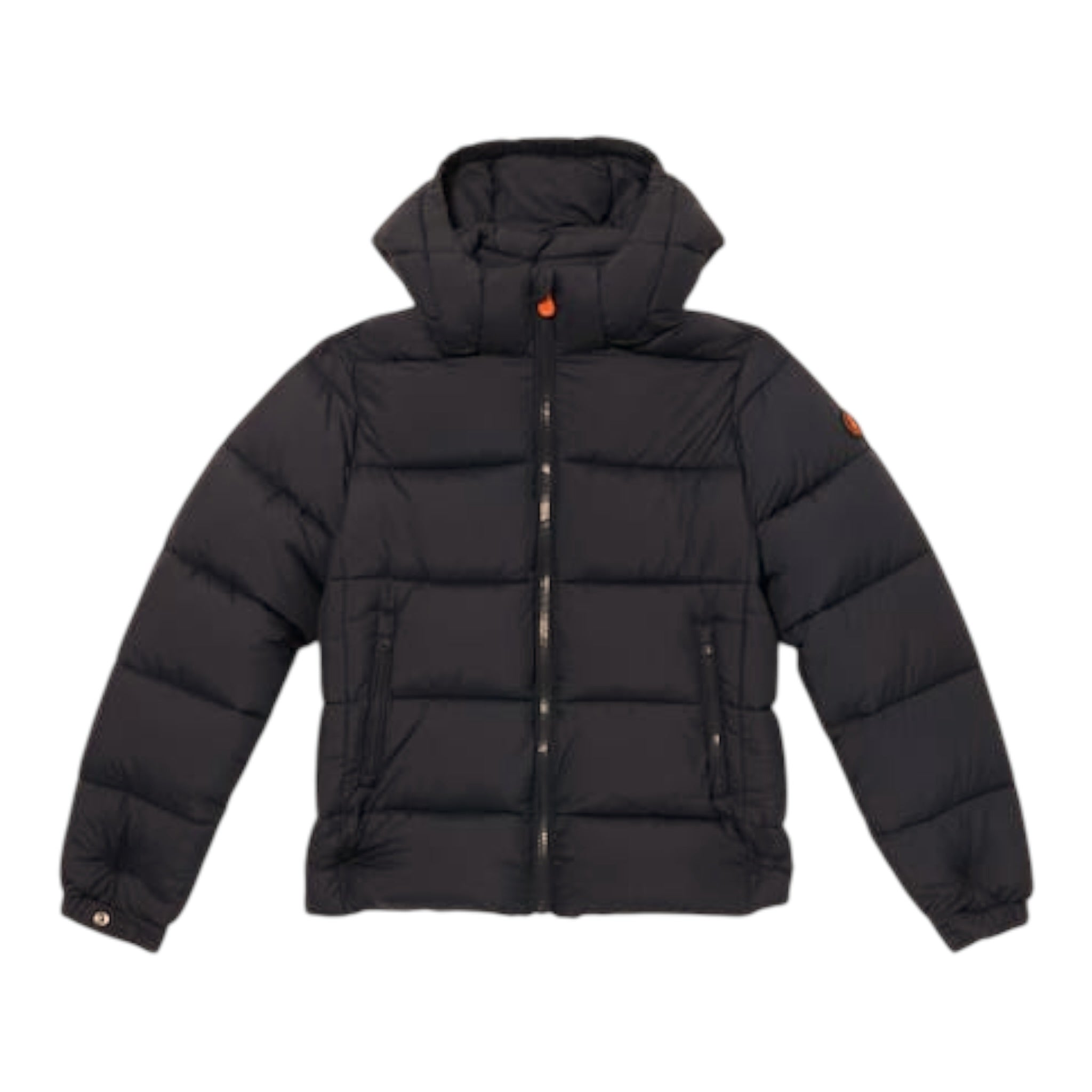 Save The Duck Giubbino tinta unita con Cappuccio Nero per Bambino J35560BJ NERO SAVE THE DUCK 