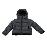 Save The Duck Giubbino tinta unita con Cappuccio Nero per Neonato J35560B NERO SAVE THE DUCK 