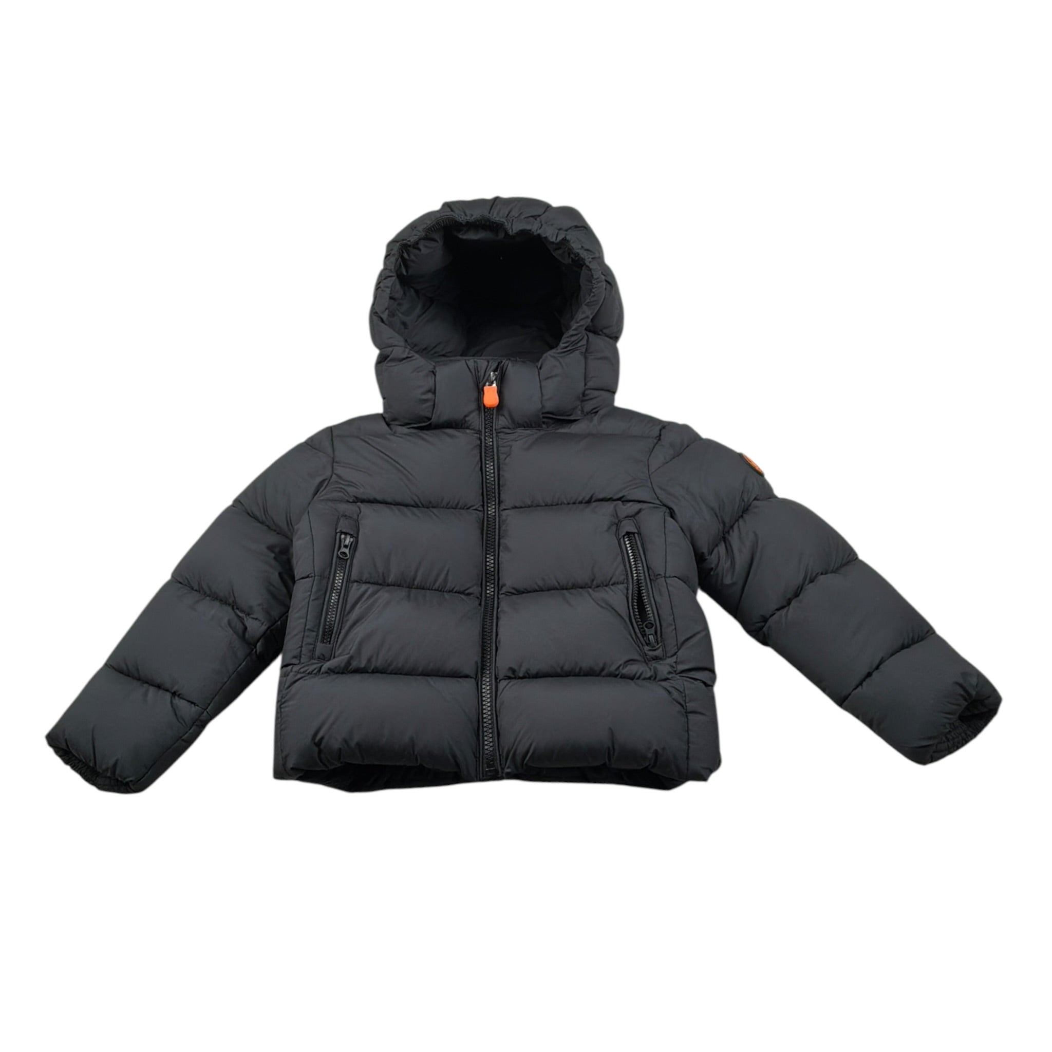 Save The Duck Giubbino tinta unita con Cappuccio Nero per Neonato J35560B NERO SAVE THE DUCK 