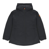 Save The Duck Giubbino tinta unita con Cappuccio E Zip Nero per Bambino J40050G NERO SAVE THE DUCK 