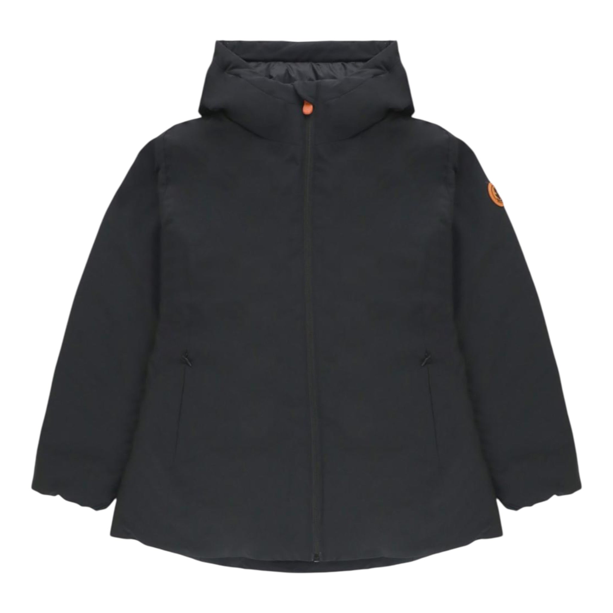 Save The Duck Giubbino tinta unita con Cappuccio E Zip Nero per Bambino J40050G NERO SAVE THE DUCK 