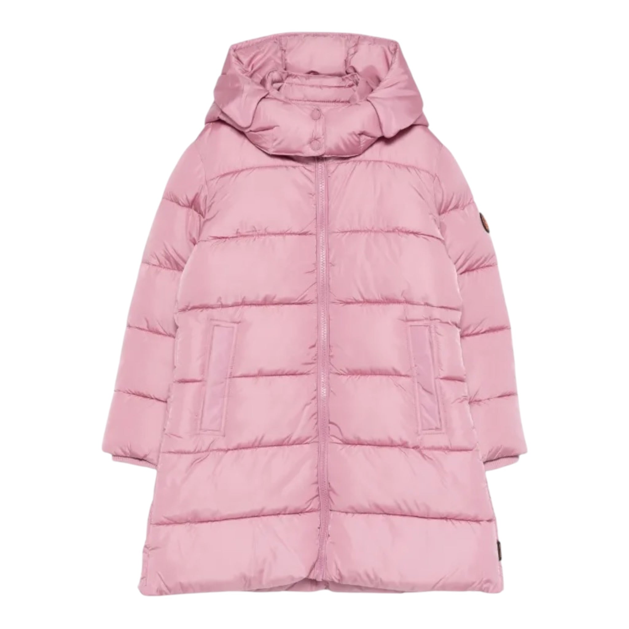 Save The Duck Giubbino tinta unita con Zip E Cappuccio Rosa per Neonata J40270GMEGA21 ROSA SAVE THE DUCK 