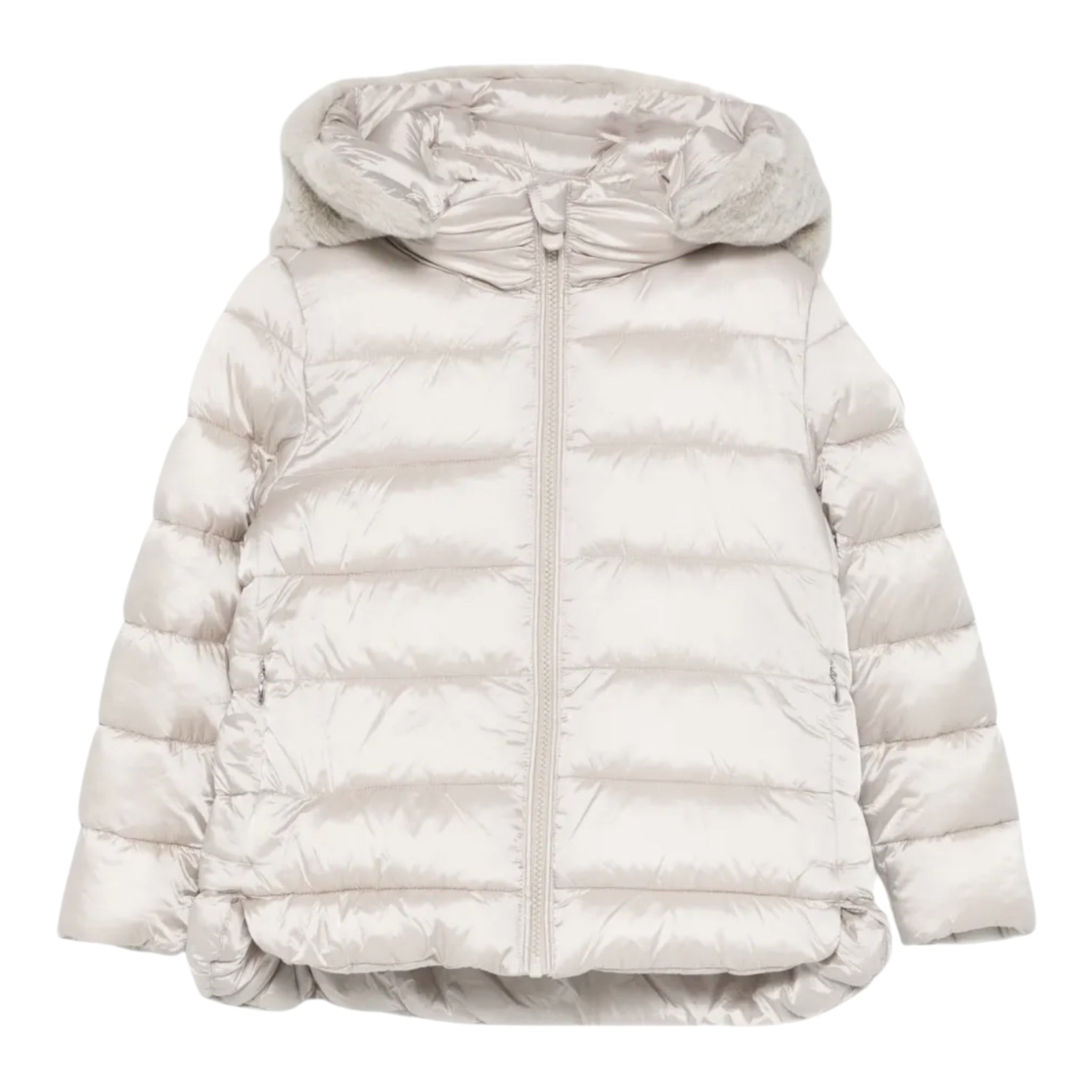 Save The Duck Giubbino tinta unita con Zip E Cappuccio Beige per Neonata J40280GJADE21 BEIGE SAVE THE DUCK 