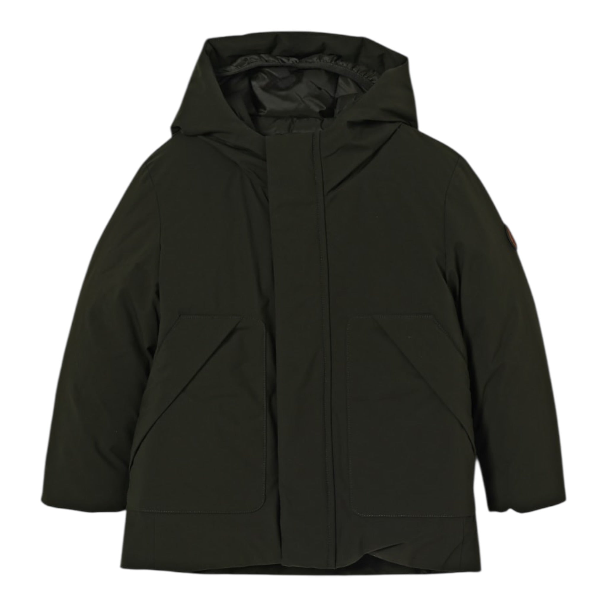 Save The Duck Giubbino tinta unita con Zip E Cappuccio Modello Parka Verde per Neonato J41447BMATT21 VERDE SAVE THE DUCK 