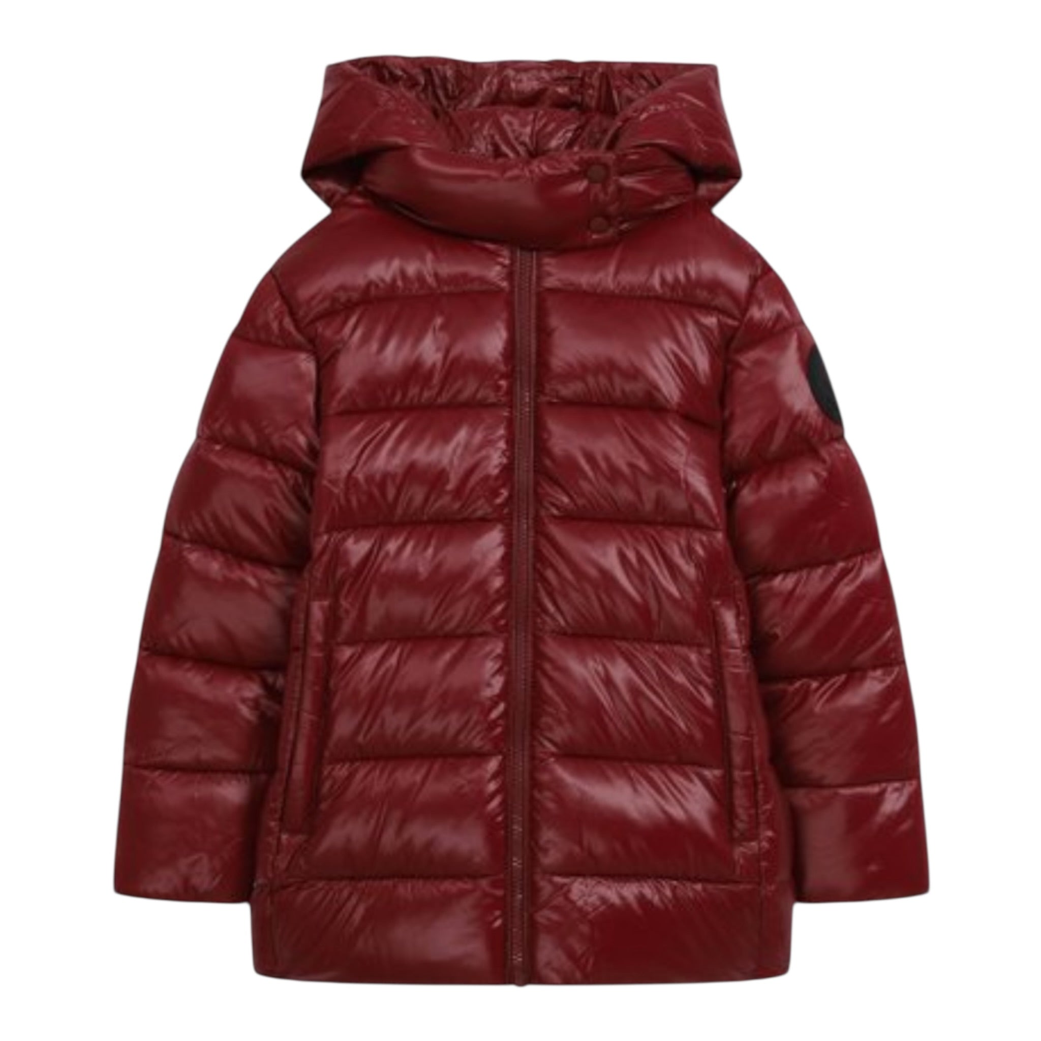 Save The Duck Giubbino tinta unita con Cappuccio E Zip Rosso per Bambino J42445G ROSSO SAVE THE DUCK 