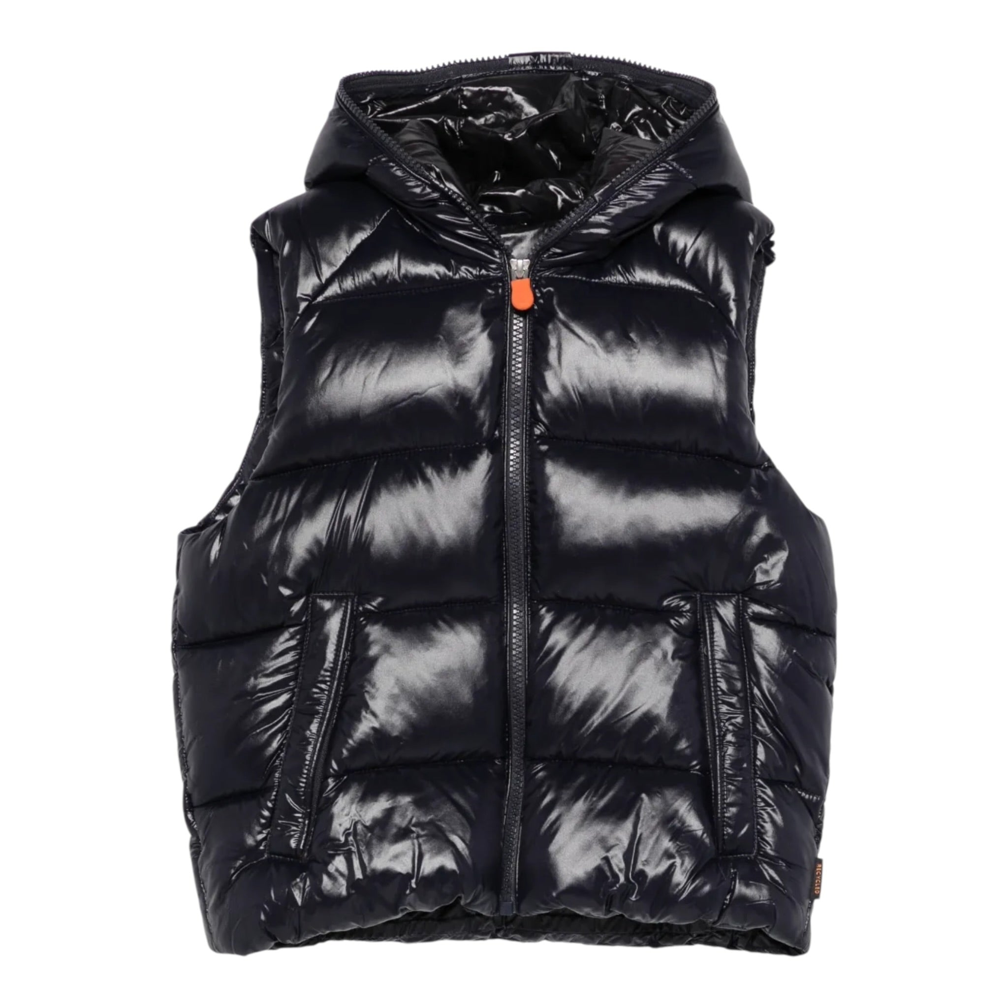 Save The Duck Giubbino Smanicato tinta unita con Zip E Cappuccio Blu per Bambino J80296X BLU SAVE THE DUCK 
