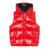 Save The Duck Giubbino Smanicato tinta unita con Zip E Cappuccio Rosso per Neonato J80296XN ROSSO SAVE THE DUCK 
