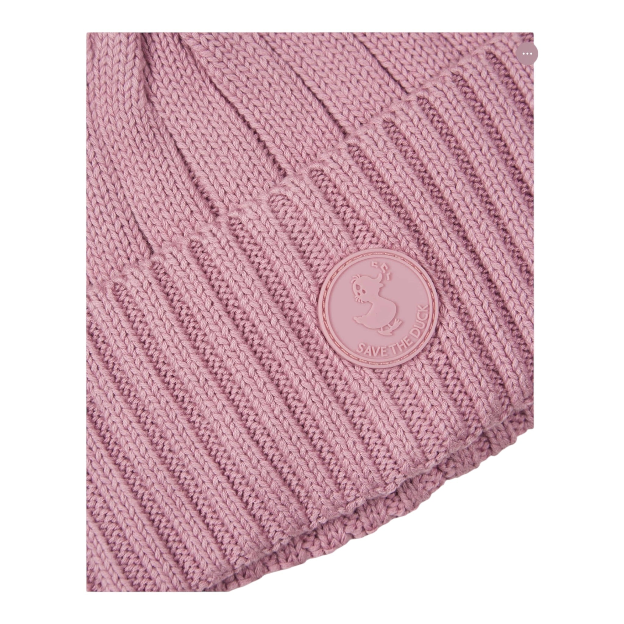Save The Duck Cappello tinta unita con Logo Rosa per Bambina JY1422U ROSA SAVE THE DUCK 