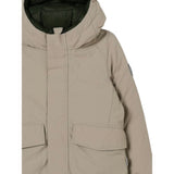 Save The Duck Giubbino tinta unita con Zip E Cappuccio Beige per Neonato P32292B BEIGE SAVE THE DUCK 