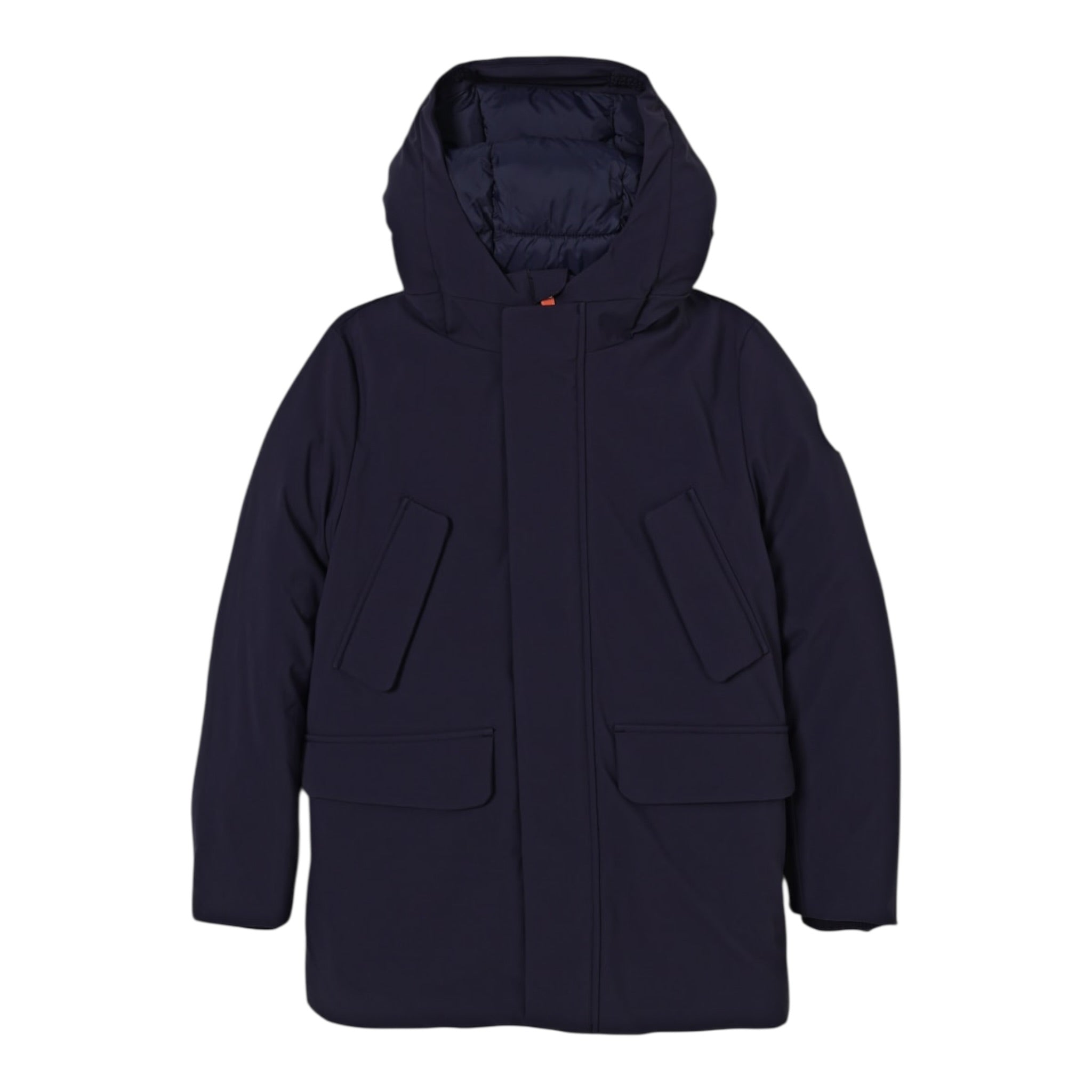 Save The Duck Giubbino tinta unita con Zip E Cappuccio Blu per Neonato P43180BSMEG21 BLU SAVE THE DUCK 