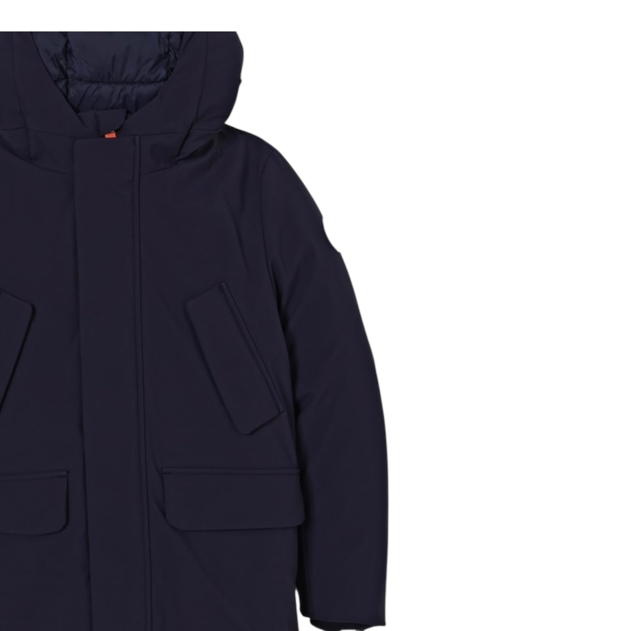 Save The Duck Giubbino tinta unita con Zip E Cappuccio Blu per Neonato P43180BSMEG21 BLU SAVE THE DUCK 
