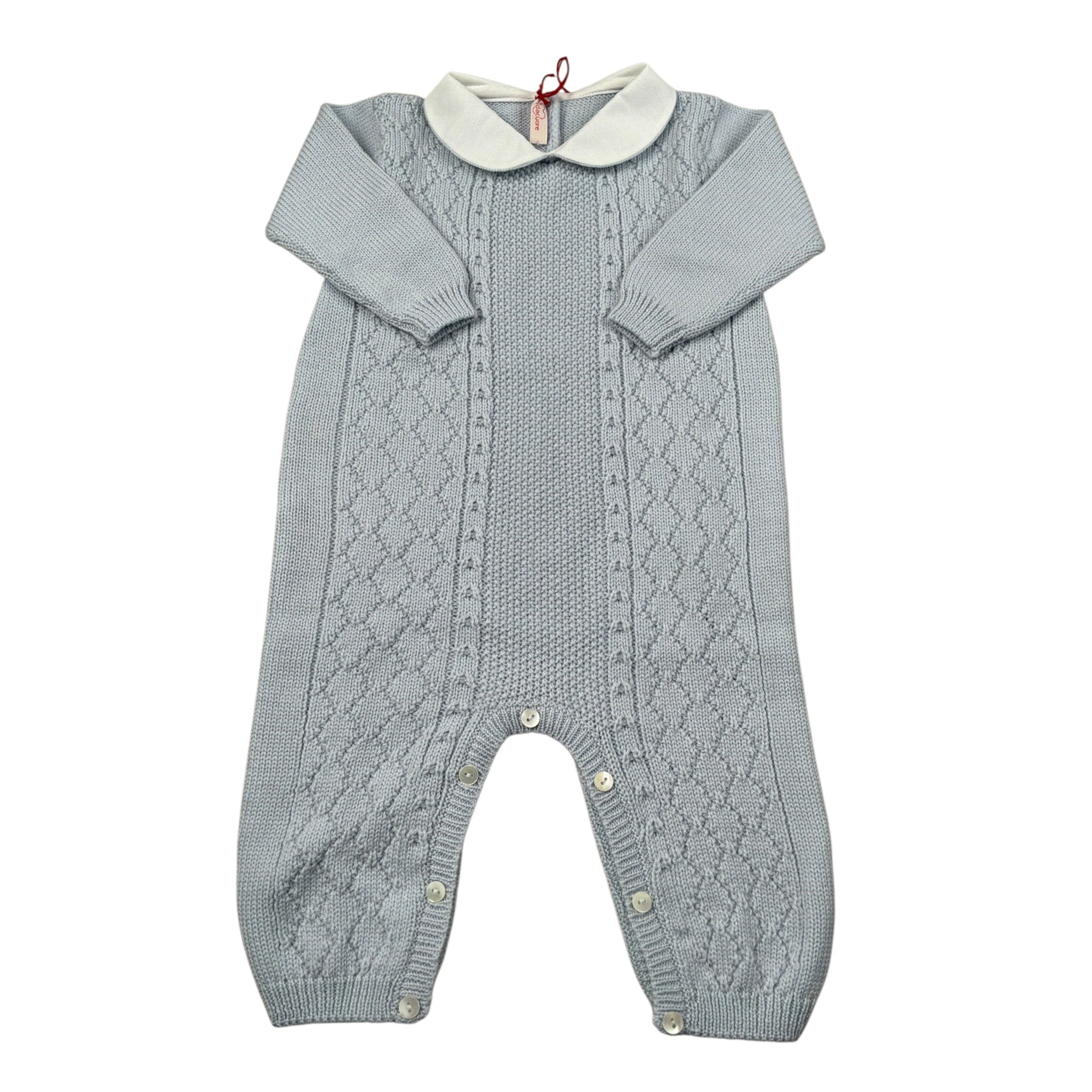 Scaldacuore Tutina Manica Lunga tinta unita Azzurro per Neonato CIELO AZZURRO SCALDACUORE 