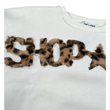 Shopart Felpa Chiusa Girocollo tinta unita con Stampa Panna per Bambina SAJSW000596 PANNA SHOPART 