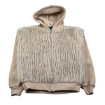 Shopart Felpa con Zip E Cappuccio tinta unita Beige per Bambina SAJSW00059 BEIGE SHOPART 