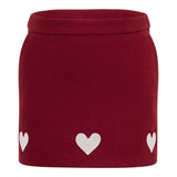 Simonetta Gonna tinta unita con Ricami Rosso per Bambina SX7A11E0227 ROSSO SIMONETTA 