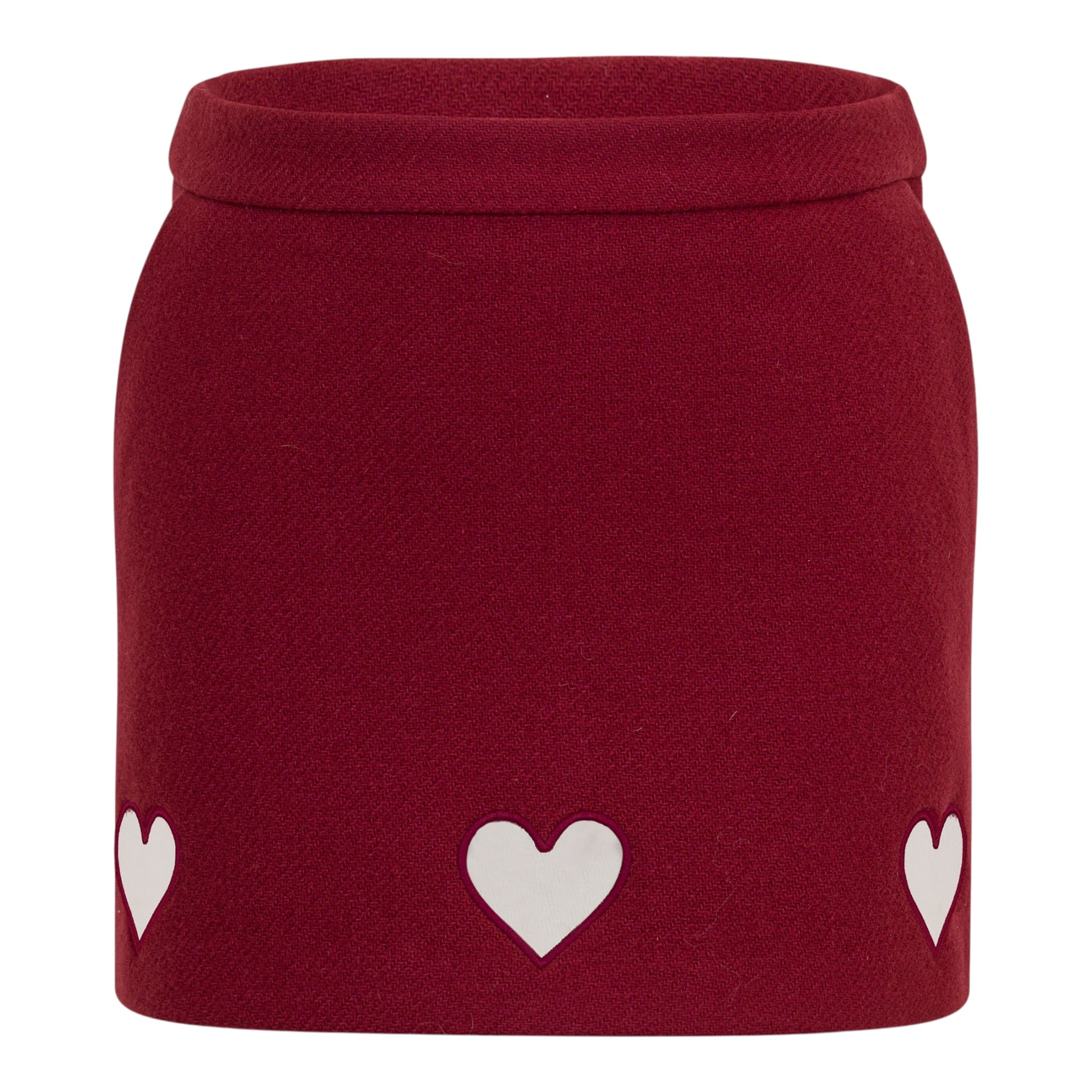 Simonetta Gonna tinta unita con Ricami Rosso per Bambina SX7A11E0227 ROSSO SIMONETTA 