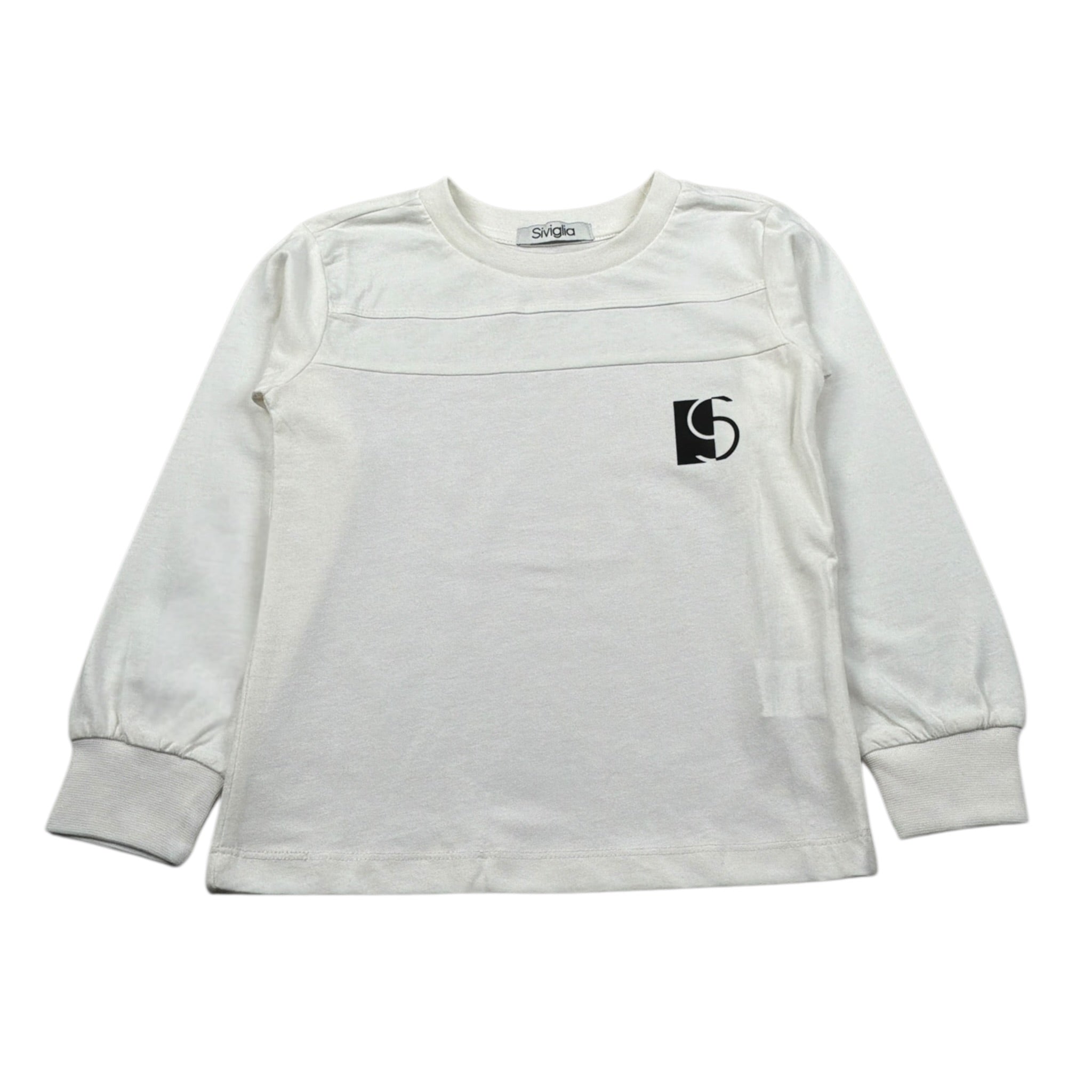 Siviglia Shirt Girocollo tinta unita Panna per Bambino SVBTS00711 PANNA SIVIGLIA 