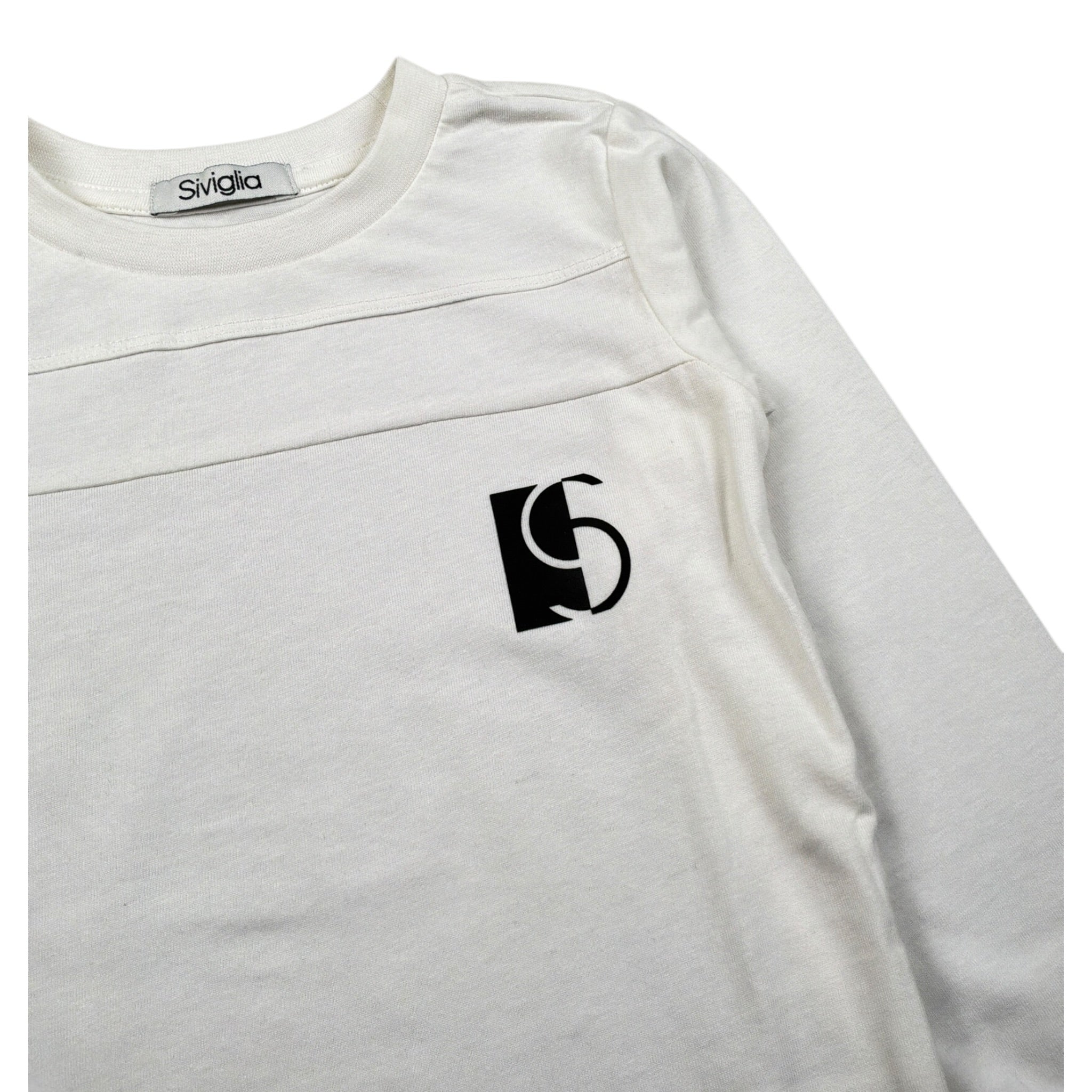 Siviglia Shirt Girocollo tinta unita Panna per Bambino SVBTS00711 PANNA SIVIGLIA 