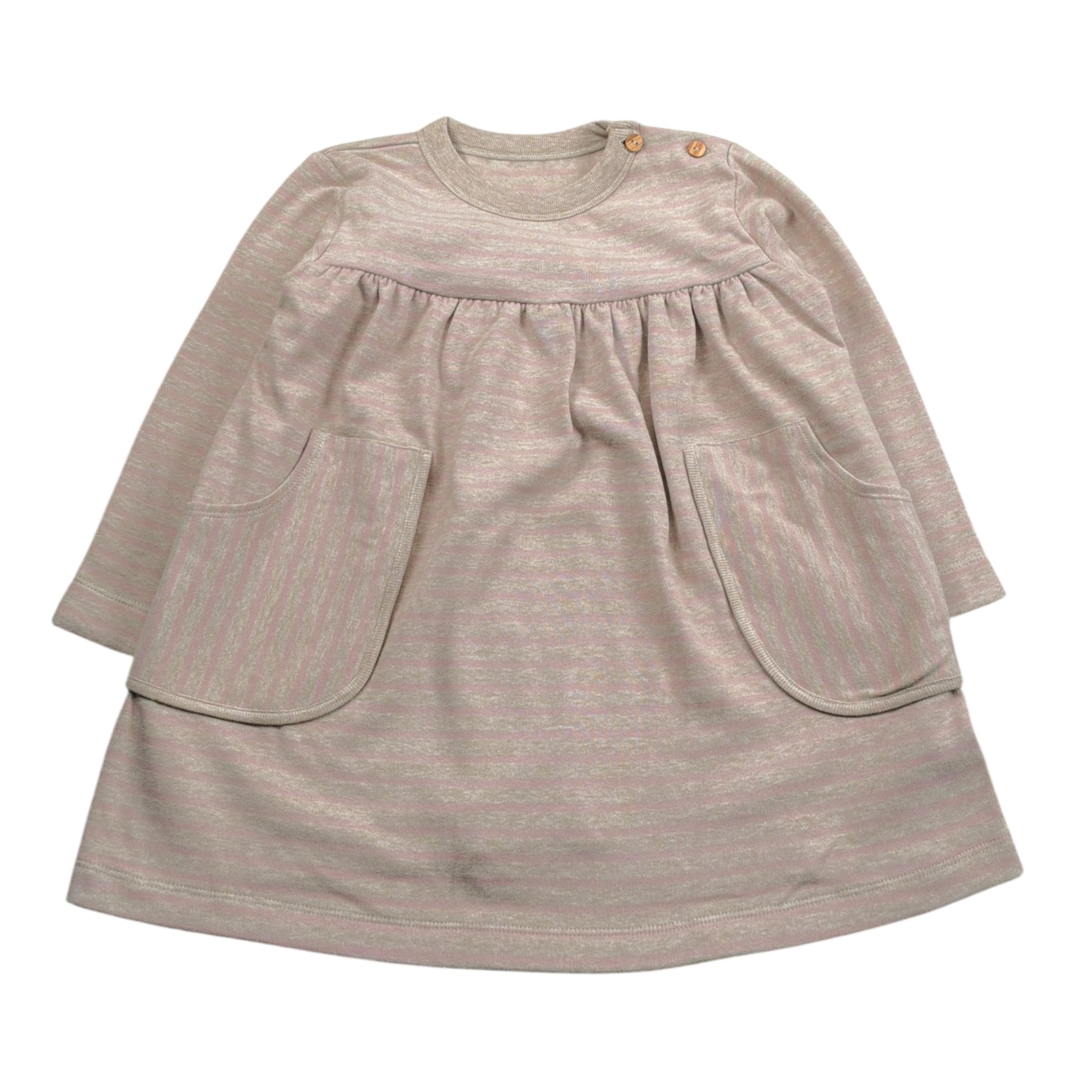 Snug Abito tinta unita con Fantasia A Righe Beige per Neonata 930AP5W094G23 BEIGE SNUG 