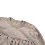 Snug Abito tinta unita con Fantasia A Righe Beige per Bambina 930AP5W094G23J BEIGE SNUG 