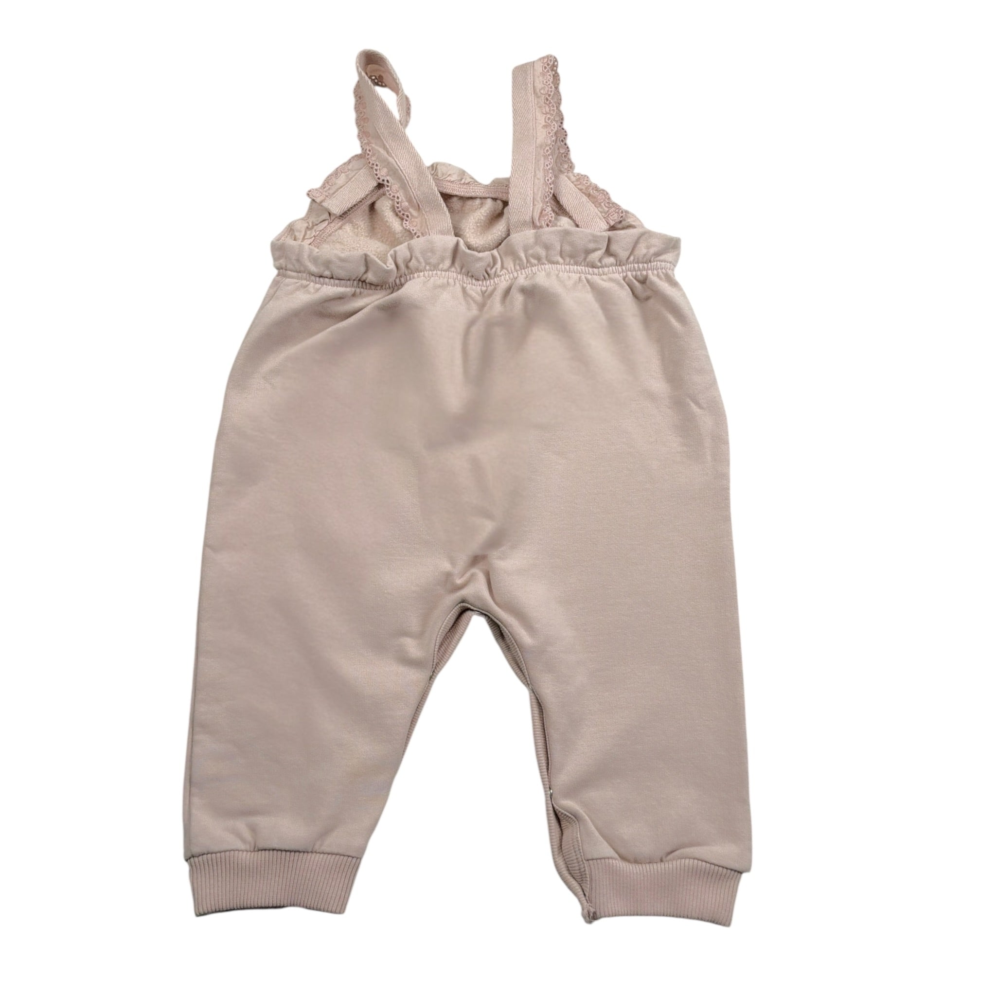 Snug Salopette tinta unita con Ricami Rosa Antico per Neonata 930AU5W054B47 ROSA ANTICO SNUG 