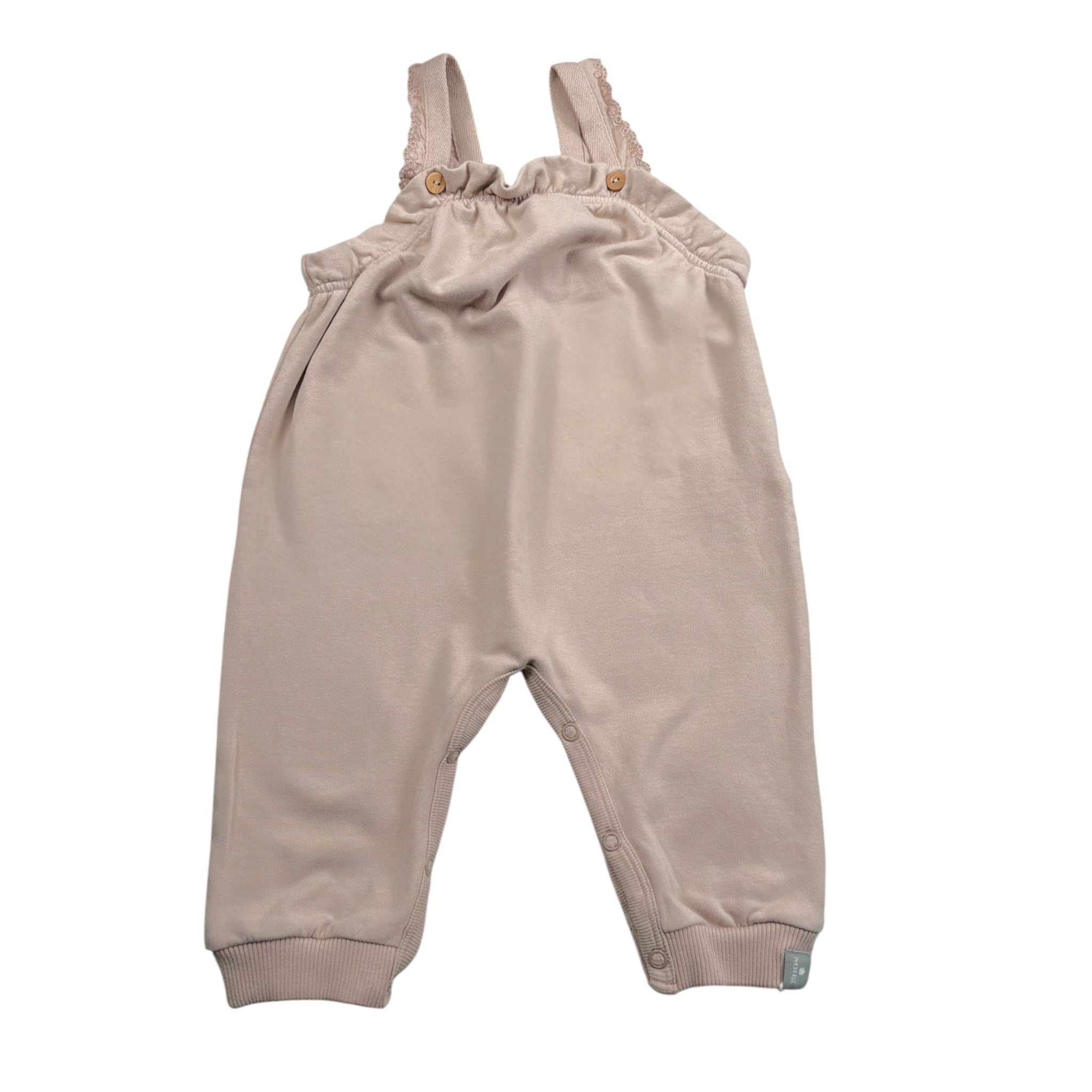 Snug Salopette tinta unita con Ricami Rosa Antico per Neonata 930AU5W054B47 ROSA ANTICO SNUG 