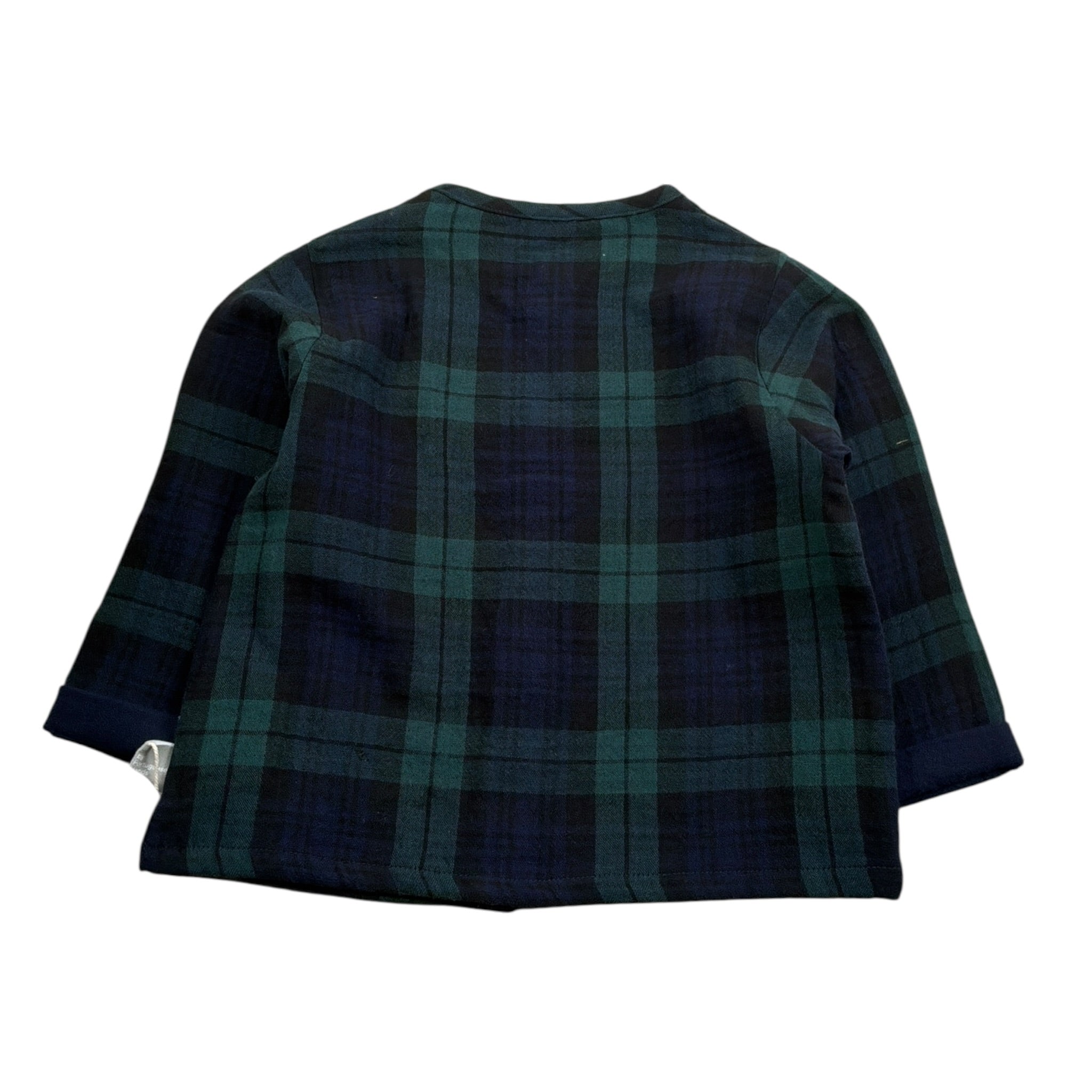 Snug Camicia tinta unita con Fantasia Quadri Verde per Neonato 930BC5W123R83 VERDE SNUG 