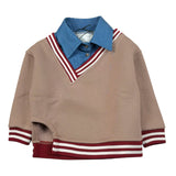 So Twee By Miss Grant Maglia tinta unita con Finta Camicia Beige per Bambina ST0147B BEIGE SO TWEE BY MISS GRANT 