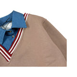 So Twee By Miss Grant Maglia tinta unita con Finta Camicia Beige per Bambina ST0147B BEIGE SO TWEE BY MISS GRANT 