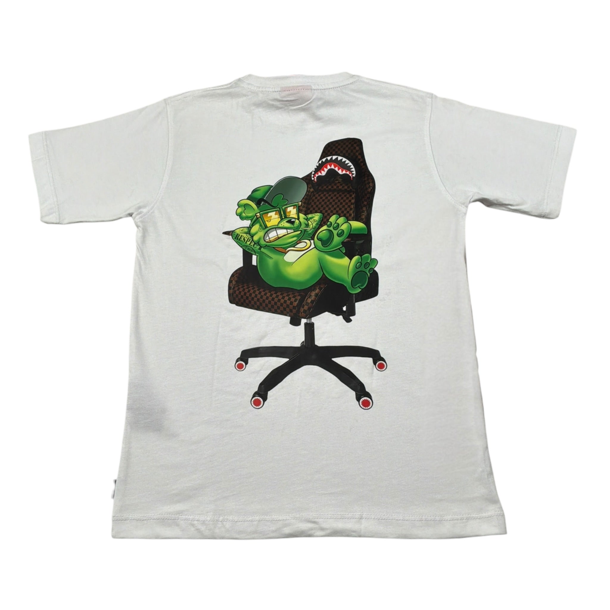 Sprayground T-Shirt Girocollo tinta unita con Stampa Bianco per Bambino SPY1139WHT BIANCO SPRAYGROUND 