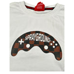 Sprayground T-Shirt Girocollo tinta unita con Stampa Bianco per Bambino SPY1139WHT BIANCO SPRAYGROUND 
