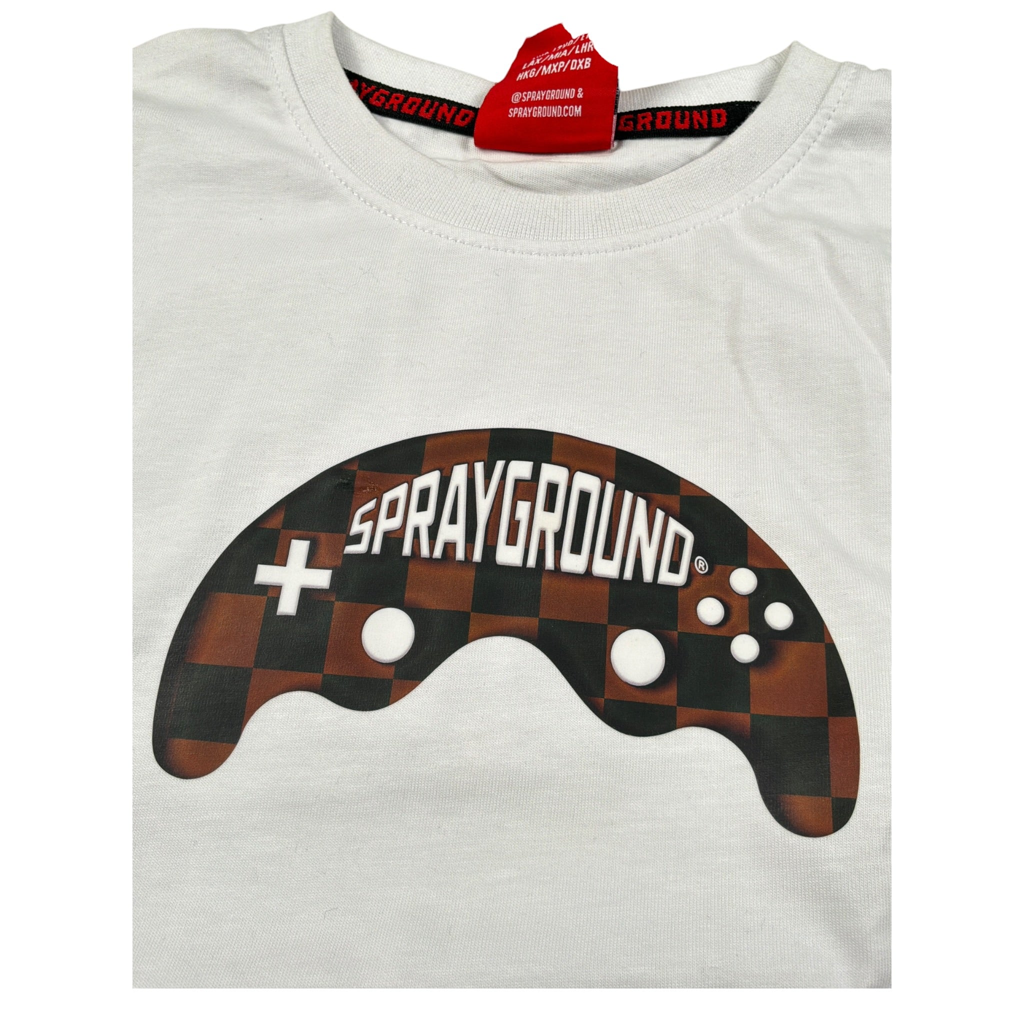Sprayground T-Shirt Girocollo tinta unita con Stampa Bianco per Bambino SPY1139WHT BIANCO SPRAYGROUND 
