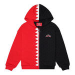 Sprayground Felpa Bicolore con Zip E Cappuccio Rosso/Nero per Bambino SPY1320G ROSSO/NERO SPRAYGROUND 