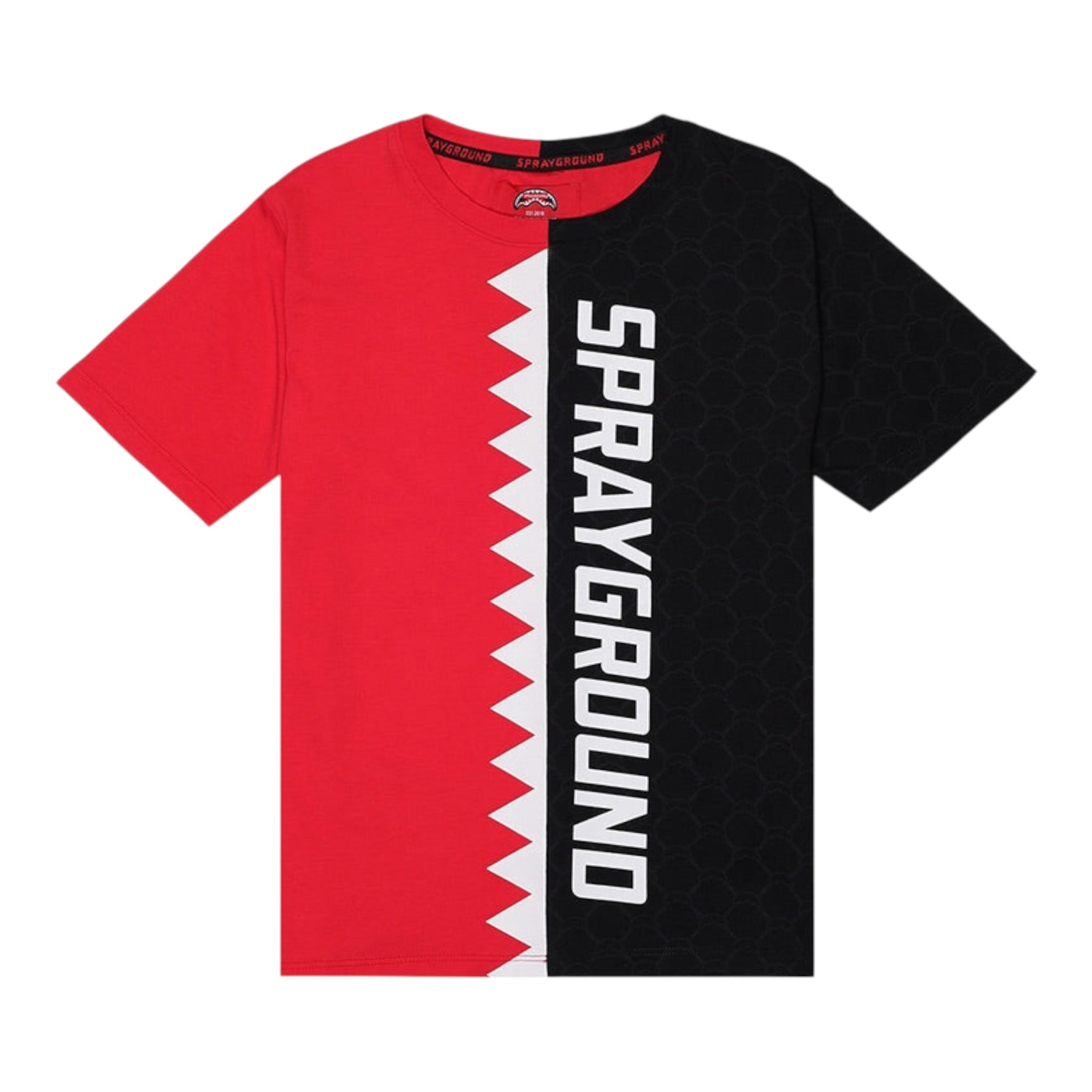 Sprayground T-Shirt Bicolore con Stampa Rosso/Nero per Bambino SPY1321 ROSSO/NERO SPRAYGROUND 
