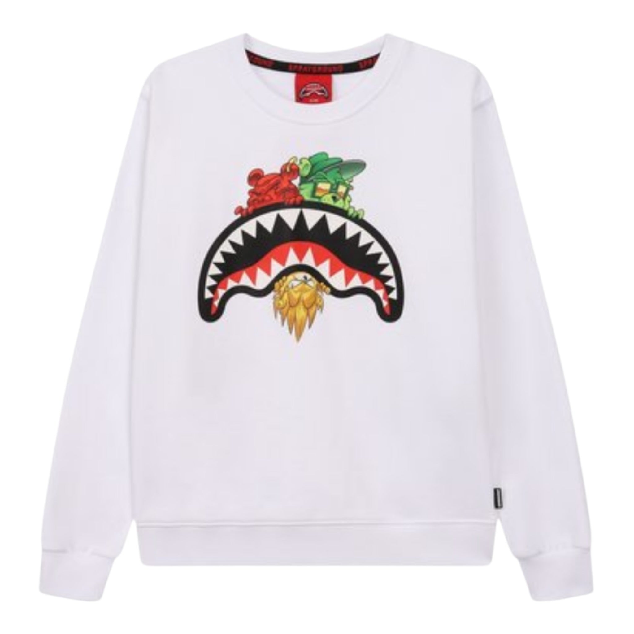 Sprayground Felpa tinta unita con Stampa Bianco per Bambino SPY1344G BIANCO SPRAYGROUND 