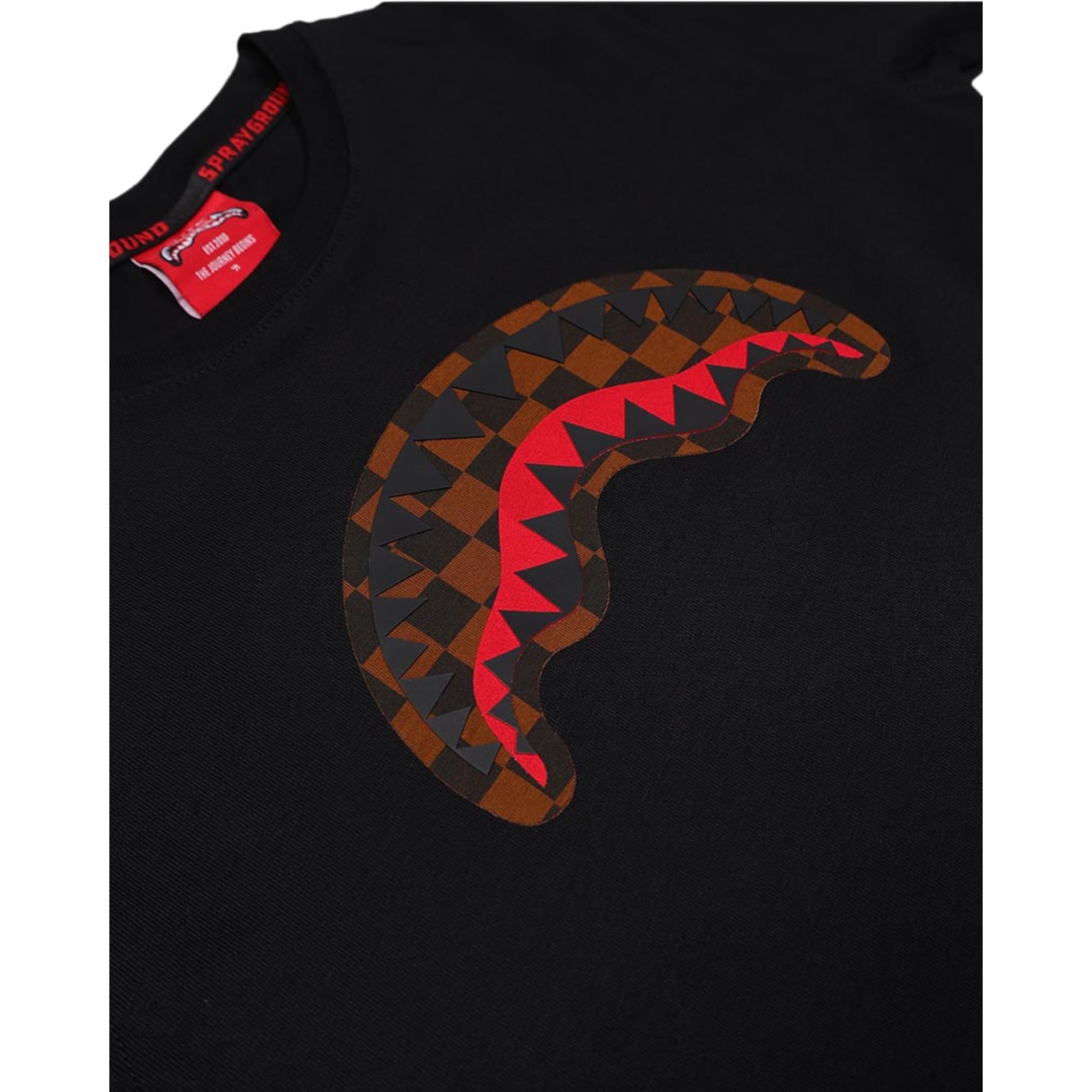 Sprayground T-Shirt tinta unita con Stampa Nero per Bambino SPY1366BLK NERO SPRAYGROUND 