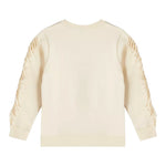 Stella Mccartney Felpa Chiusa Girocollo tinta unita con Frange Panna per Bambina TV4A70 PANNA STELLA McCARTNEY 