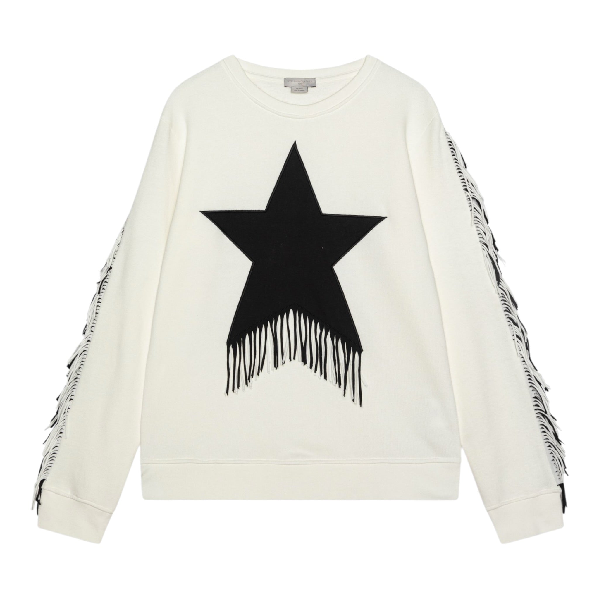 Stella Mccartney Felpa Girocollo tinta unita con Stampa Bianco per Bambina TV4D00 BIANCO STELLA McCARTNEY 