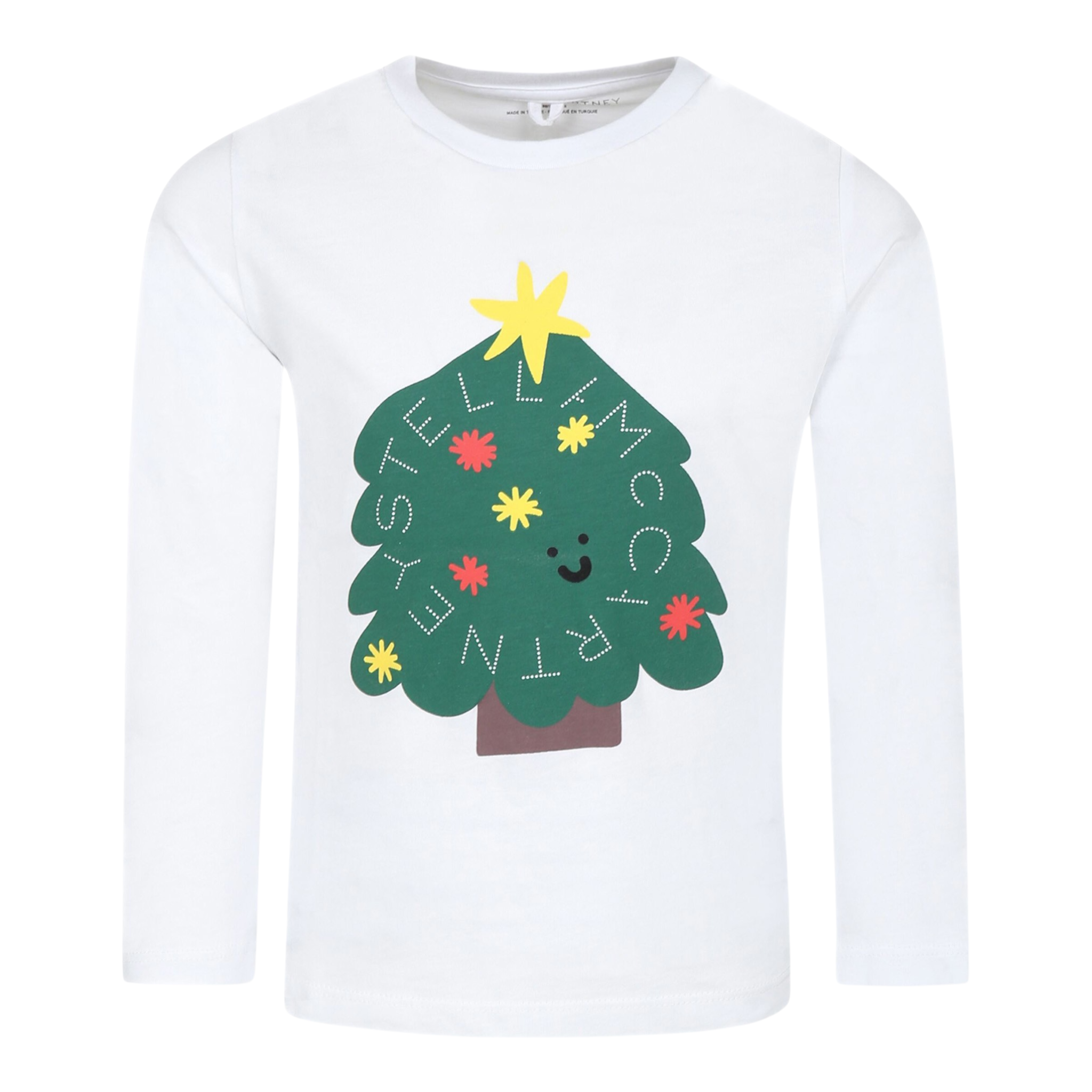 Stella Mccartney Shirt Girocollo tinta unita con Stampa Bianco per Neonato TV8P10 BIANCO STELLA McCARTNEY 