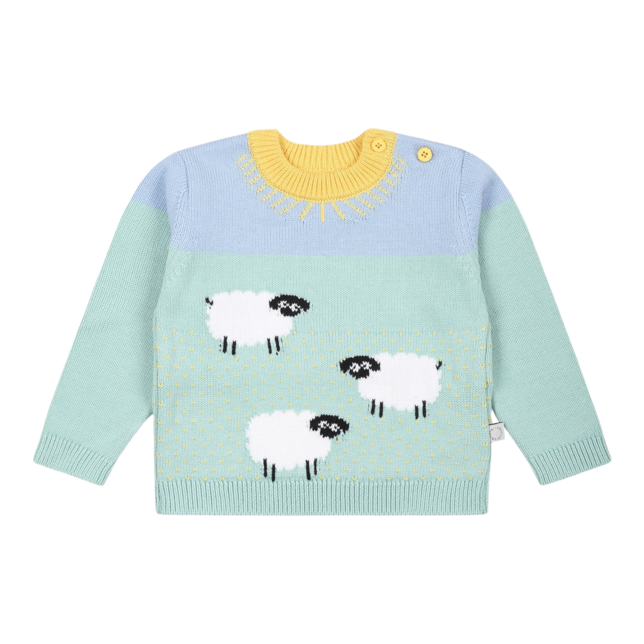 Stella Mccartney Maglia Bicolore con Ricamo Multicolor per Neonato TV9550 MULTICOLOR STELLA McCARTNEY 
