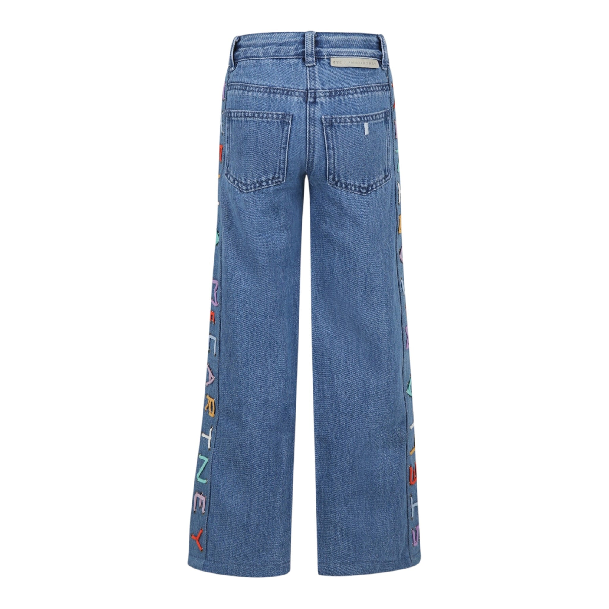 Stella Mccartney Jeans tinta unita con Stampa Azzurro per Bambina TW6E40 AZZURRO STELLA McCARTNEY 
