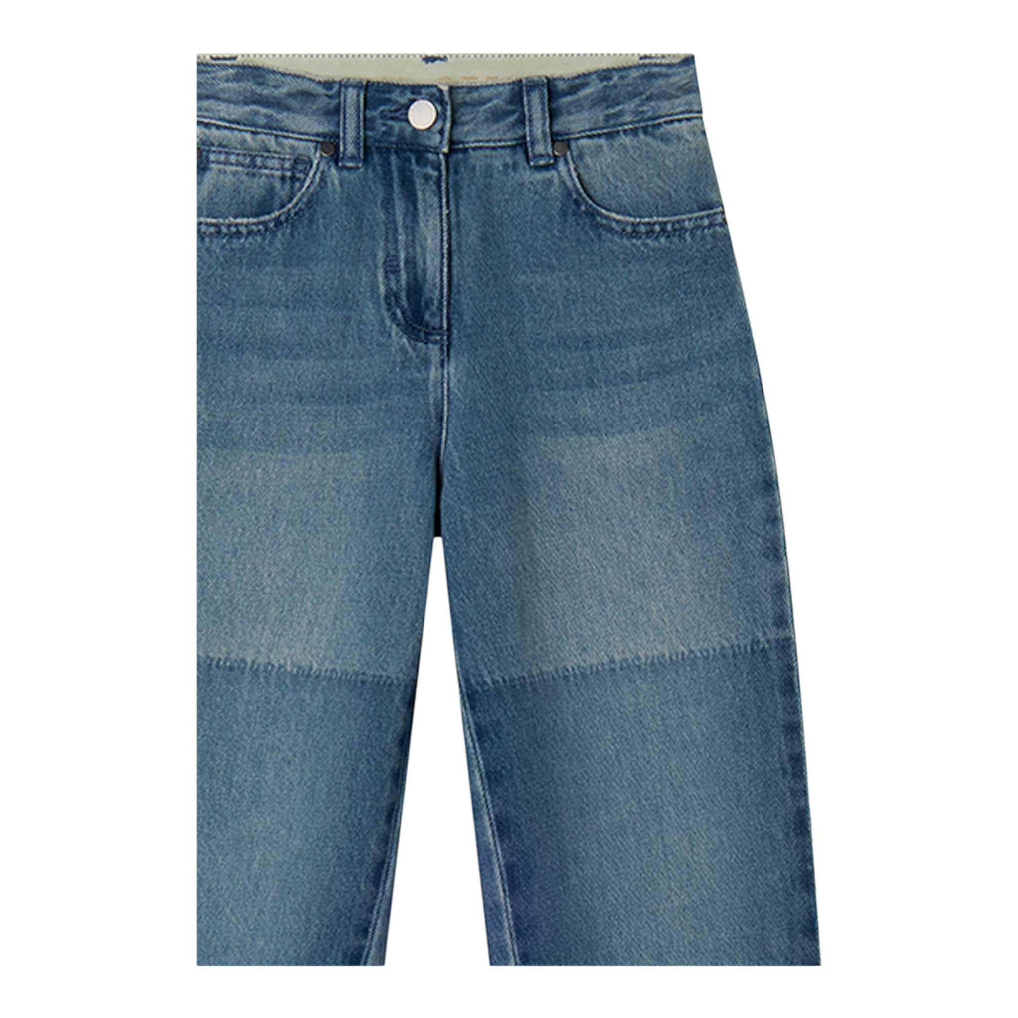 Stella Mccartney Jeans tinta unita con Girovita Regolabile Azzurro per Bambina TW6E70 AZZURRO STELLA McCARTNEY 