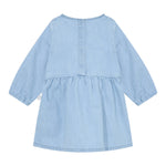 Stella Mccartney Abito Manica Lunga tinta unita con Stampa Azzurro per Neonata TX1020 AZZURRO STELLA McCARTNEY 