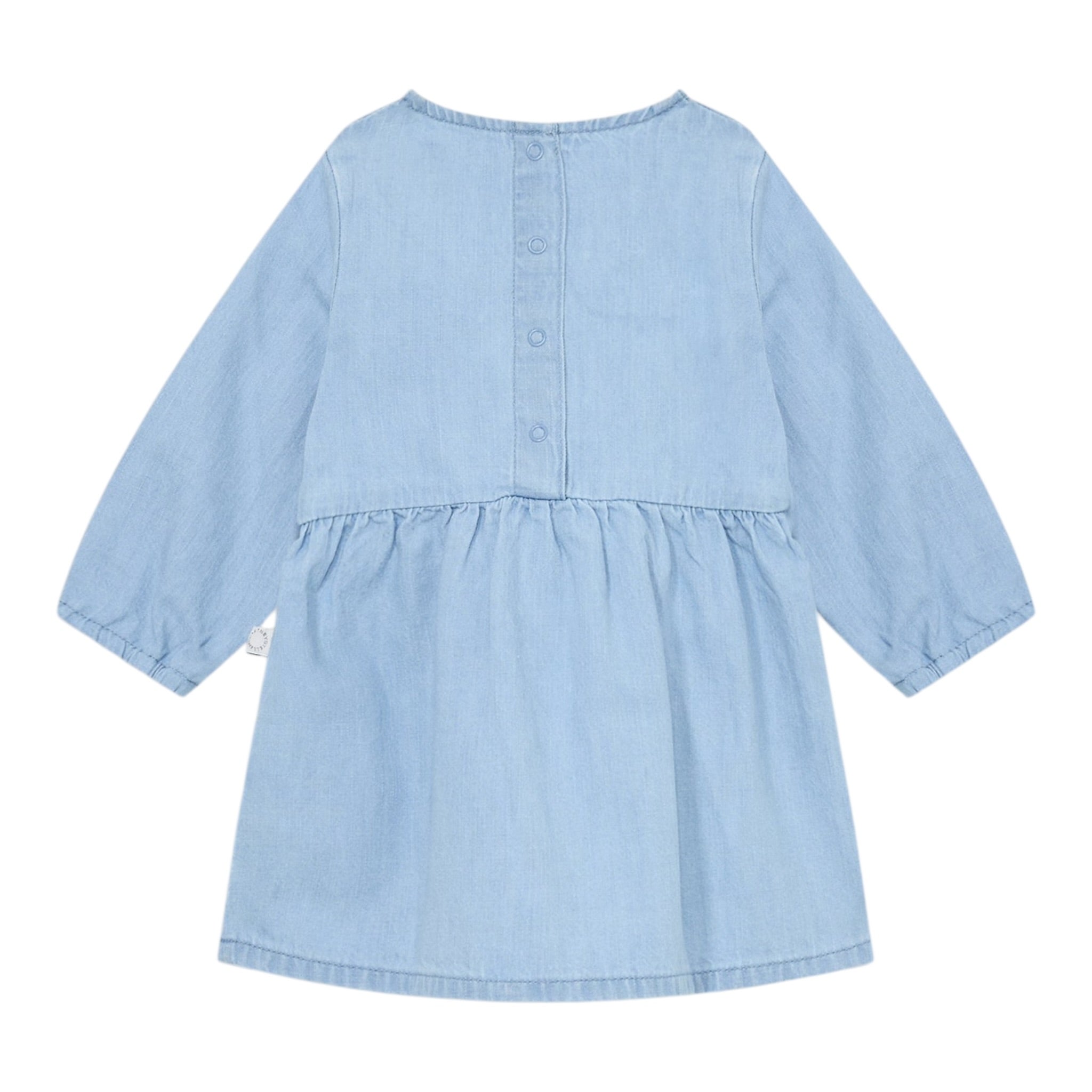Stella Mccartney Abito Manica Lunga tinta unita con Stampa Azzurro per Neonata TX1020 AZZURRO STELLA McCARTNEY 
